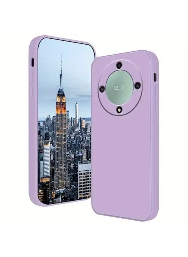 حافظة هاتف من TPU مقاومة للصدمات باللون البنفسجي الفاتح لهاتف Honor X9a - Image 5